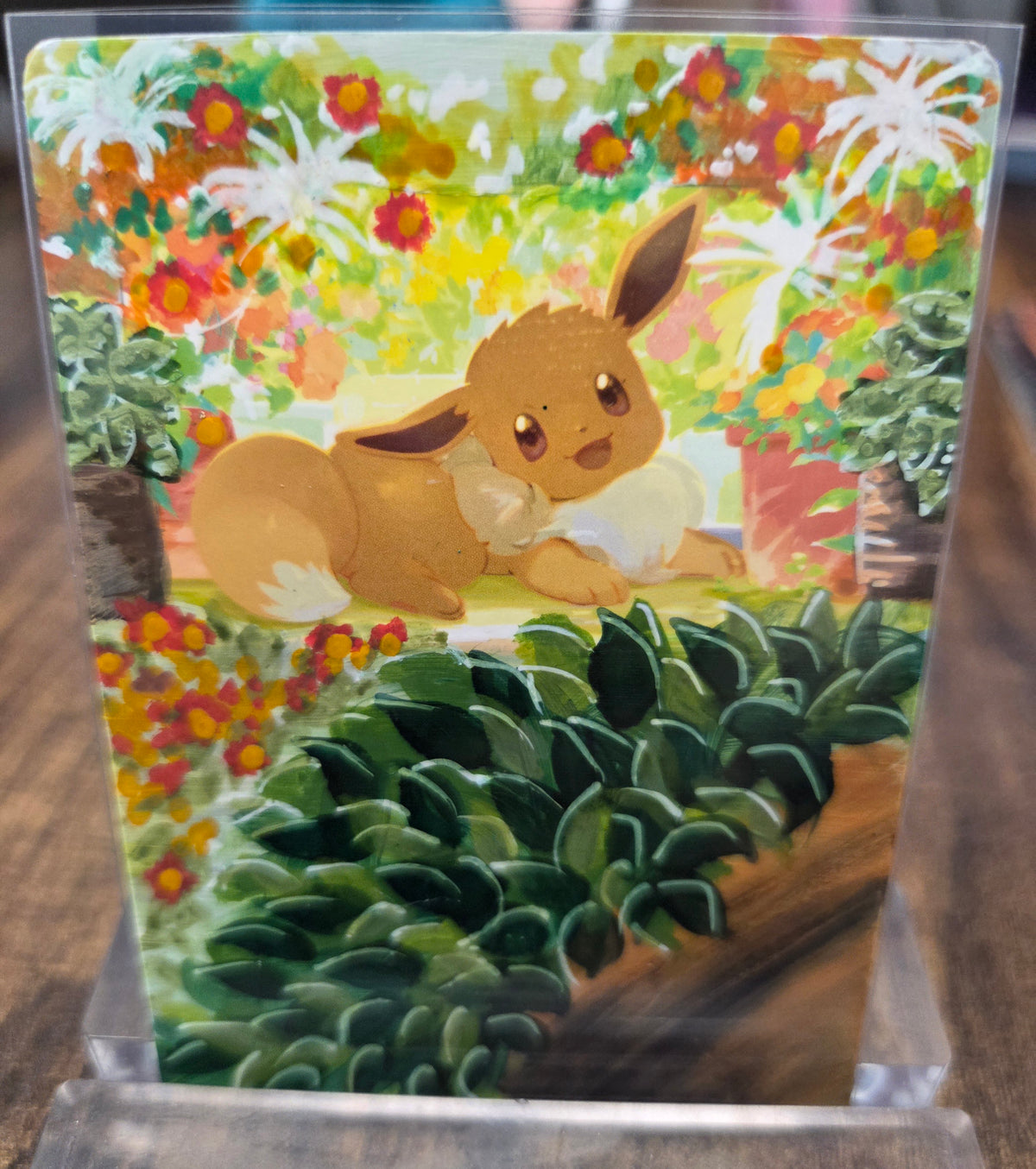 Custom Painted Eevee Pokemon Card