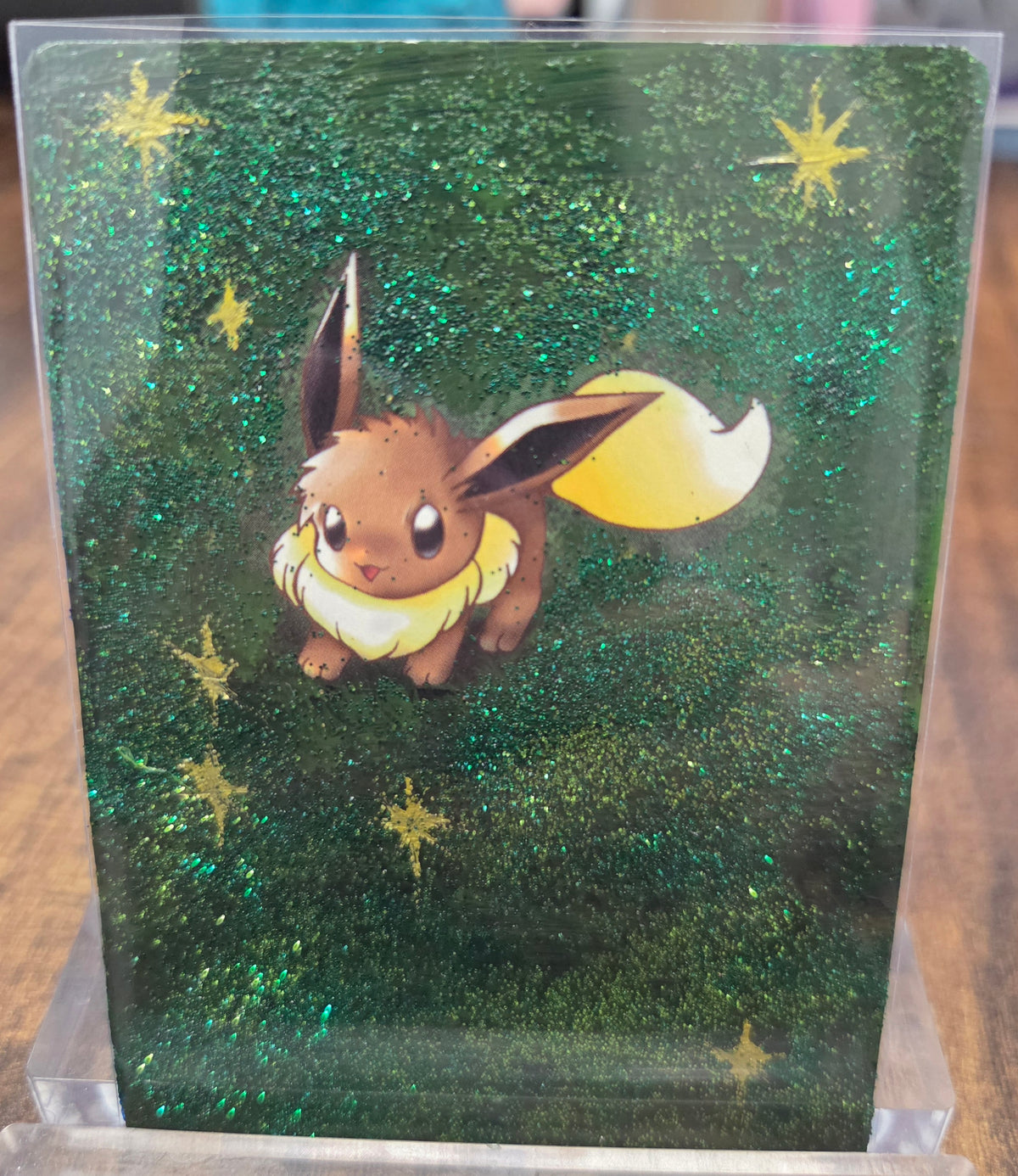 Custom Painted Eevee Pokemon Card
