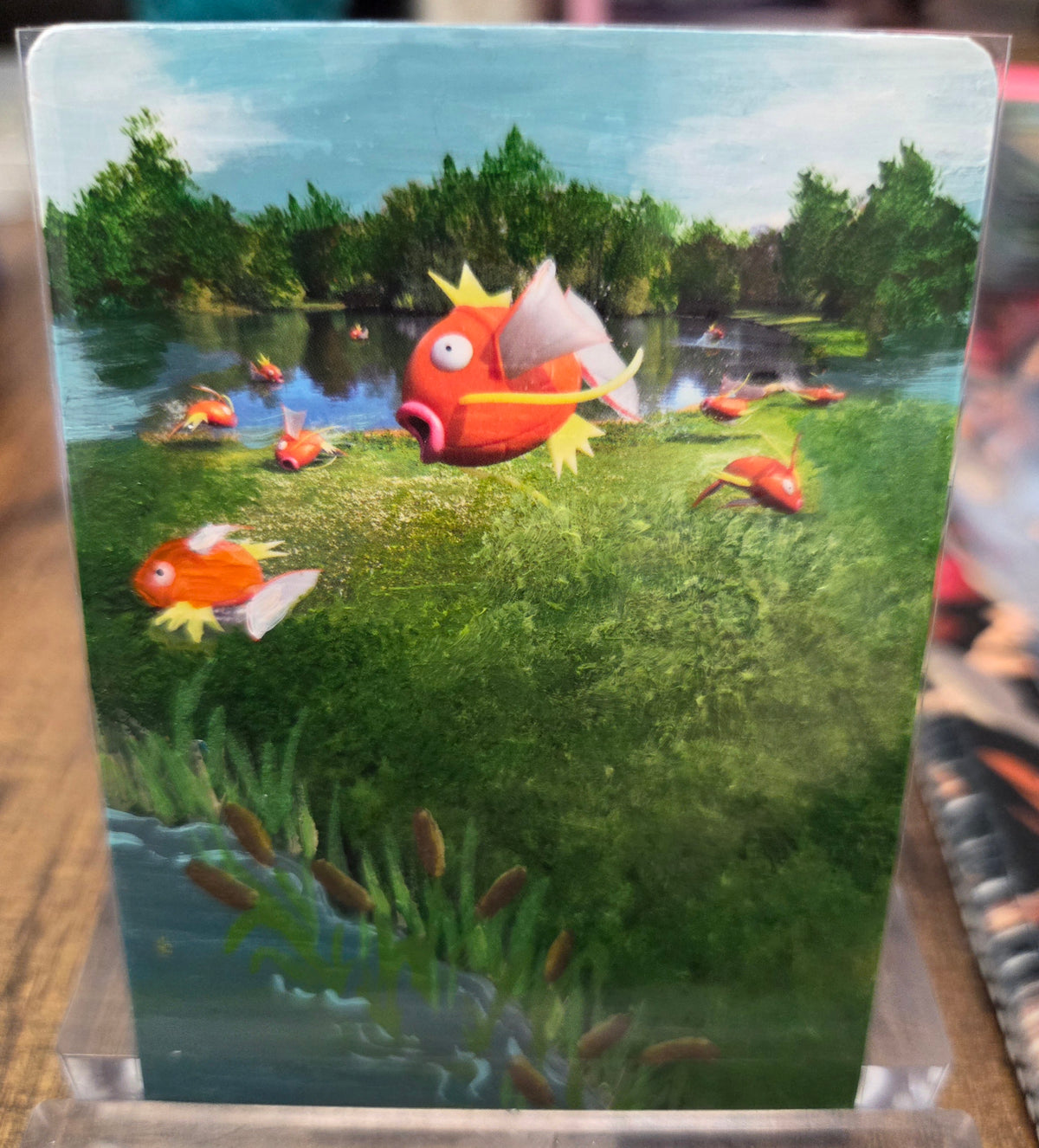 Custom Painted Pokemon Card - Magikarp