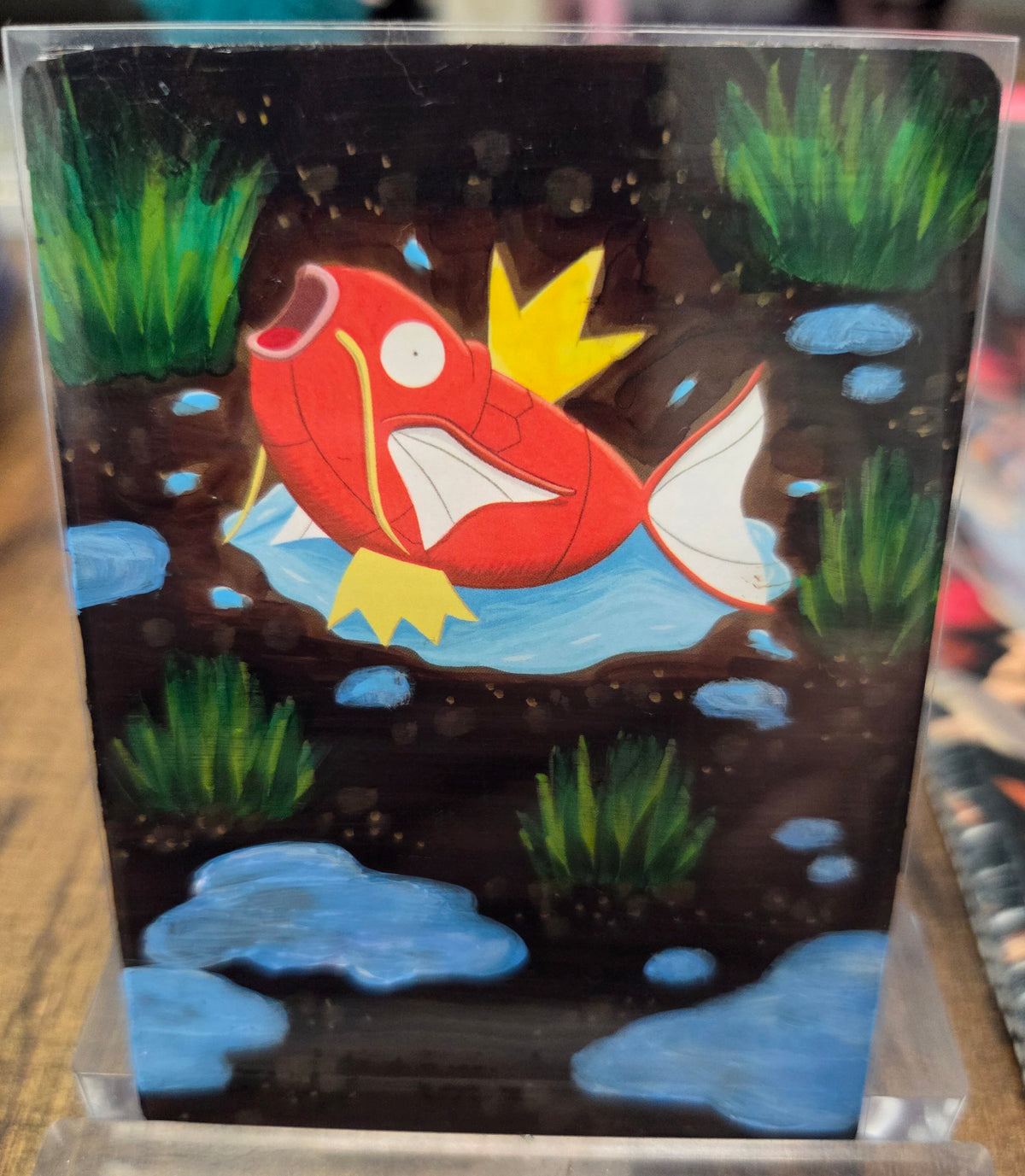 Custom Painted Pokemon Card - Magikarp