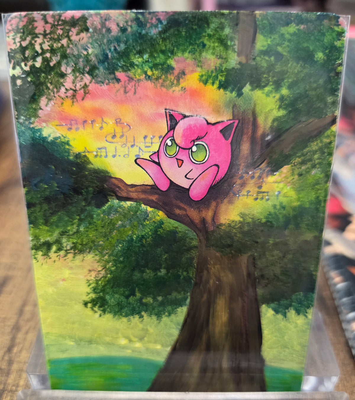 Custom Painted Pokemon Card - Jigglypuff