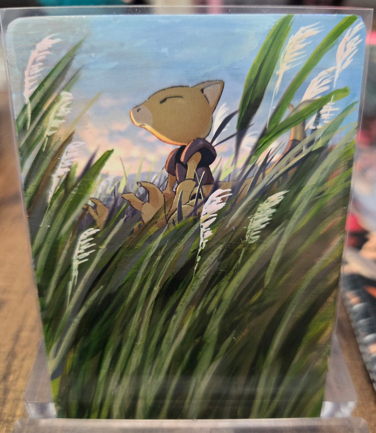 Custom Painted Pokemon Card - Abra