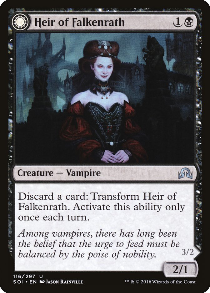 Heir of Falkenrath // Heir to the Night (SOI-116) - Shadows over Innistrad: (Double Faced Transform) Foil