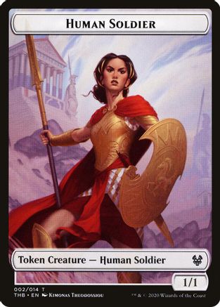 Human Soldier // Nightmare Double-Sided Token (THB-2 // 12) - Theros Beyond Death Tokens Foil
