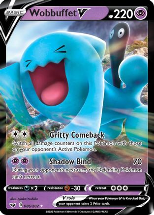 Wobbuffet V [86] (Sword & Shield) Holofoil