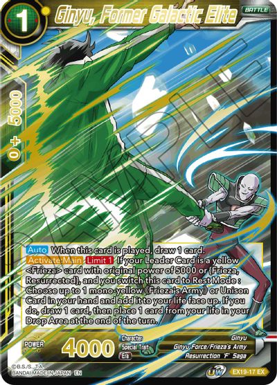 Ginyu, Former Galactic Elite (EX19-17) [Special Anniversary Set 2021] Parallel Foil