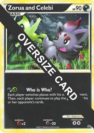 Zorua and Celebi (Black and White Tour Promo) [undefined] (Jumbo Cards) Holofoil