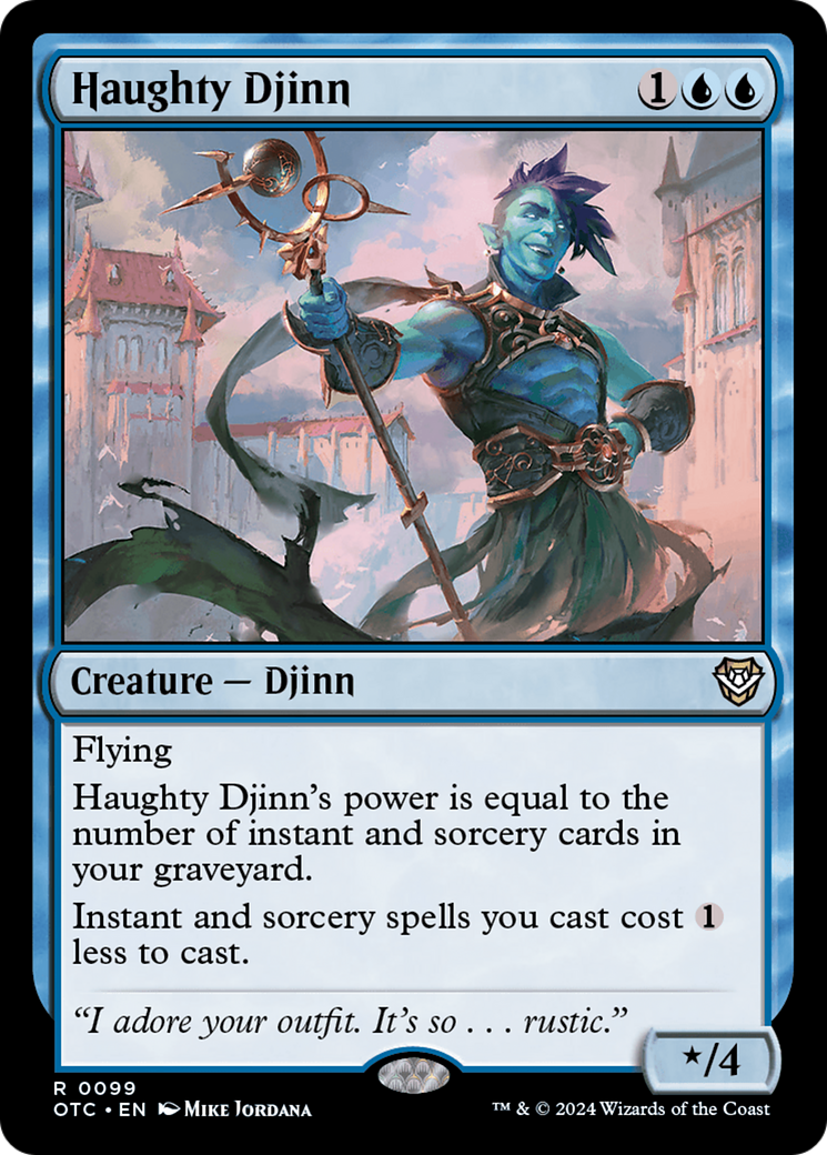 Haughty Djinn (OTC-099) - Outlaws of Thunder Junction Commander Foil