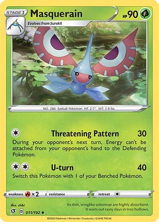 Masquerain 011/192 - SWSH02 Rebel Clash Reverse Holofoil