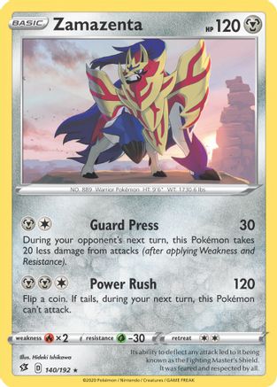 Zamazenta - 140/192 (Cracked Ice Holo) [140] (Deck Exclusives) Holofoil