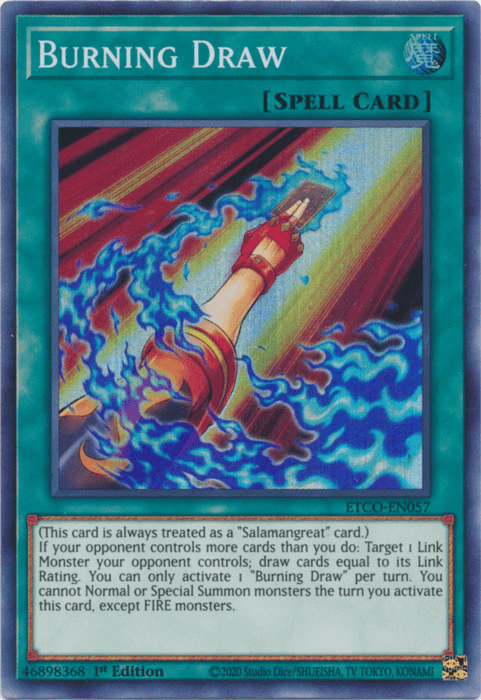 Burning Draw [ETCO-EN057] Super Rare - Josh's Cards