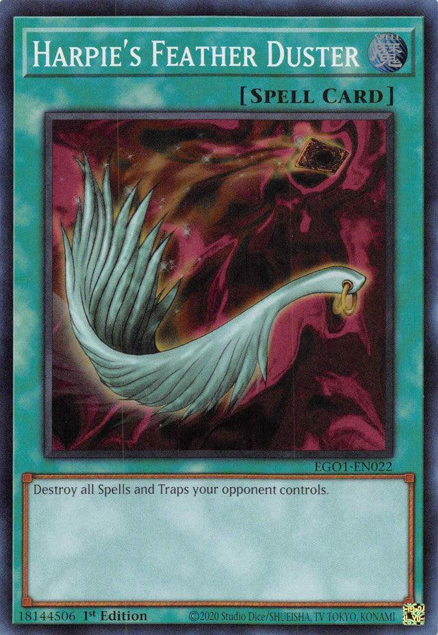 Harpie's Feather Duster [EGO1-EN022] Super Rare - Josh's Cards