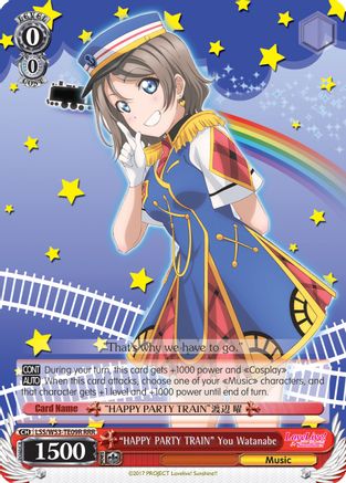 "HAPPY PARTY TRAIN" You Watanabe (RRR) (LSS/W53-TE09R RRR) - Love Live! Sunshine!! Extra Booster