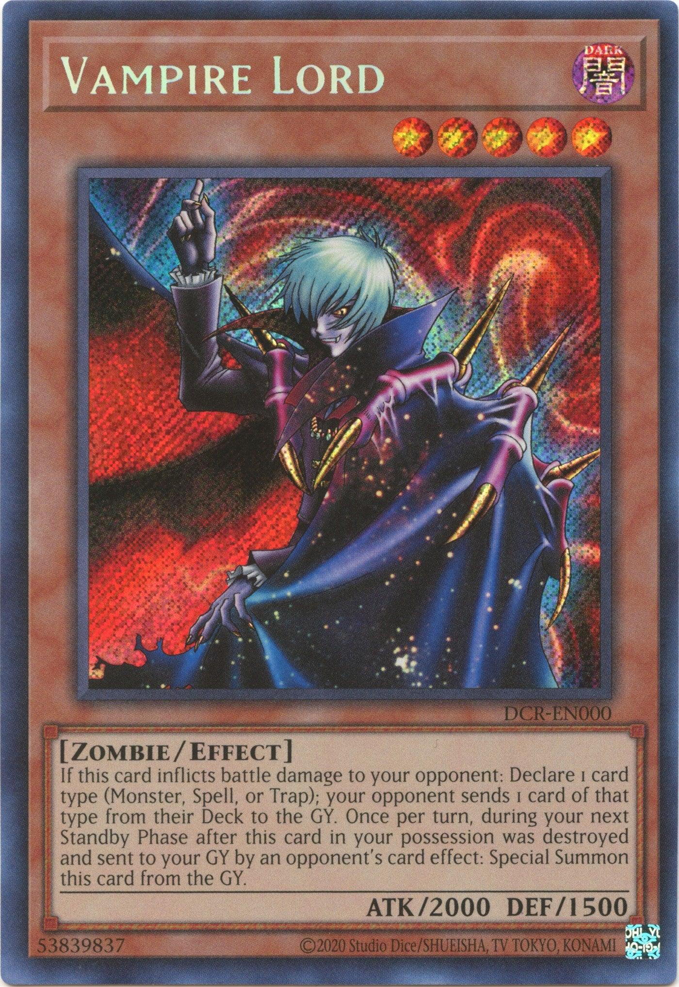 Vampire Lord (25th Anniversary) [DCR-EN000] Secret Rare - Josh's Cards