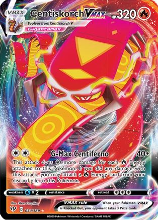 Centiskorch VMAX 034/189 - SWSH03 Darkness Ablaze Holofoil