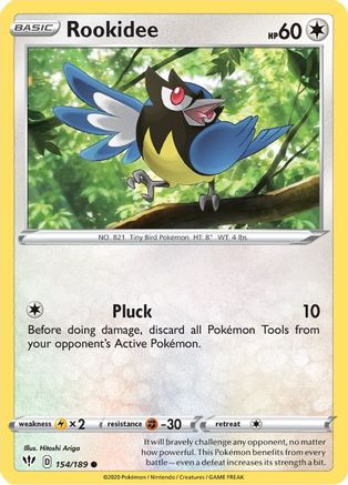 Rookidee 154/189 - SWSH03 Darkness Ablaze Reverse Holofoil