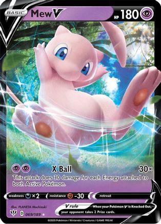 Mew V 069/189 - SWSH03 Darkness Ablaze Holofoil