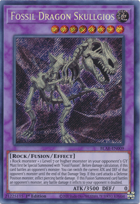Fossil Dragon Skullgios [BLAR-EN009] Secret Rare - Josh's Cards