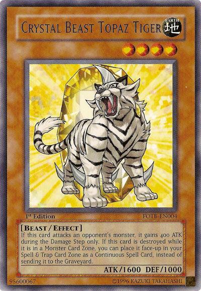 Crystal Beast Topaz Tiger [FOTB-EN004] Rare - Josh's Cards