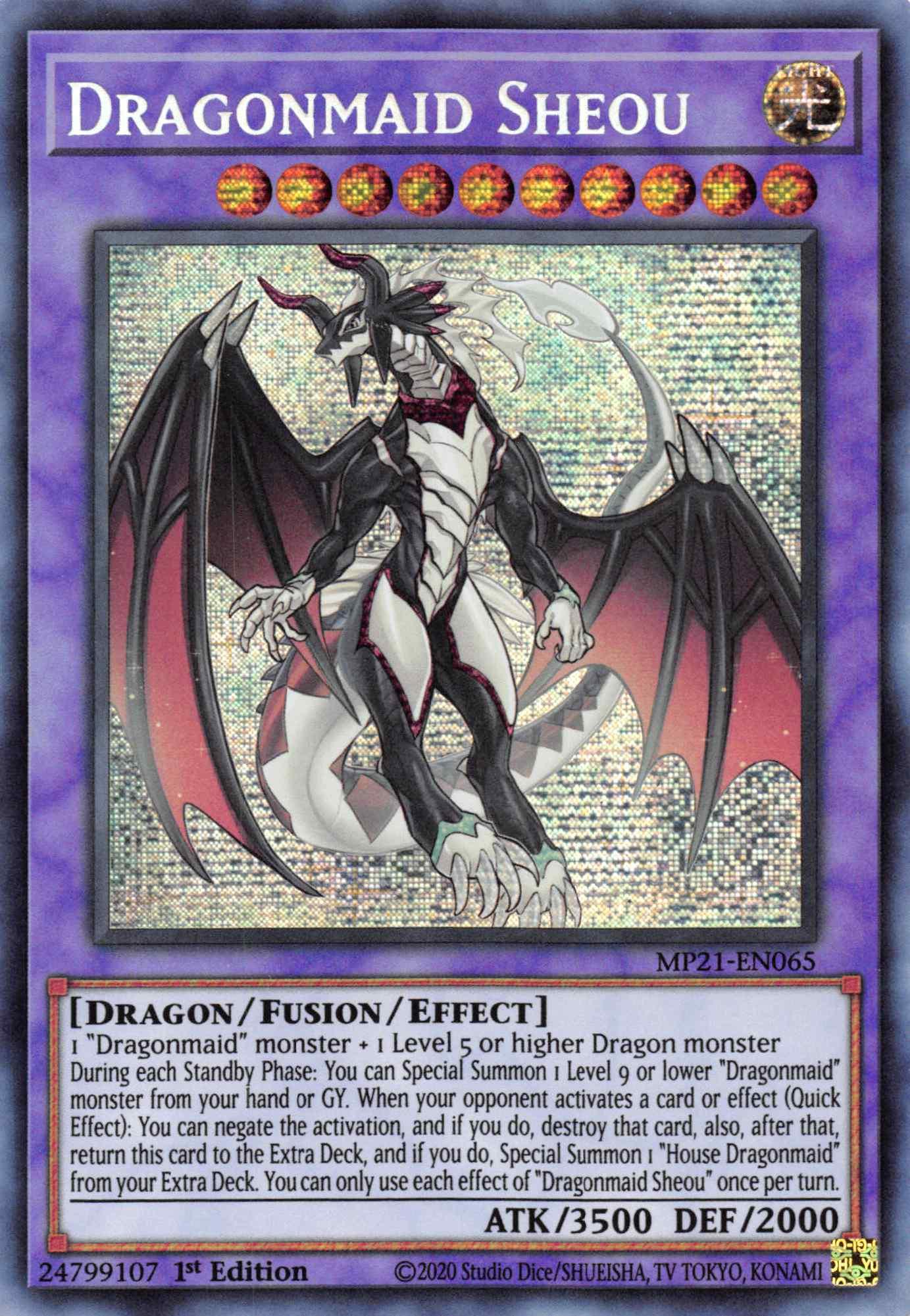Dragonmaid Sheou [MP21-EN065] Prismatic Secret Rare - Josh's Cards
