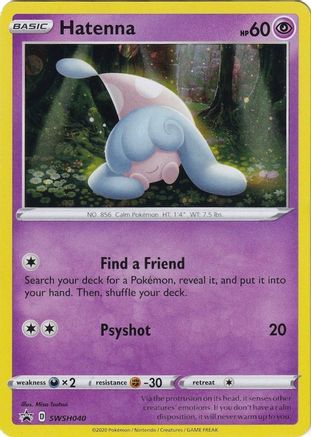 Hatenna SWSH040/307 - SWSH Sword & Shield Promo Cards Holofoil