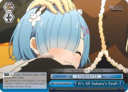 It's All Subaru's Fault (RZ/S68-E096R RRR) [Re:ZERO Memory Snow]