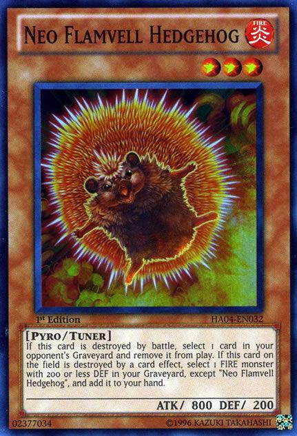 Neo Flamvell Hedgehog [HA04-EN032] Super Rare - Josh's Cards