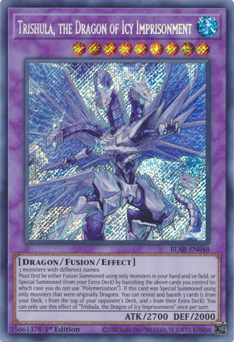 Trishula, the Dragon of Icy Imprisonment [BLAR-EN048] Secret Rare - Josh's Cards