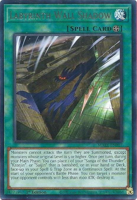 Labyrinth Wall Shadow [MAZE-EN007] Rare - Josh's Cards