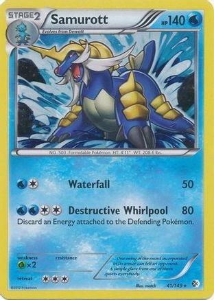 Samurott (Cosmos Holo) 041/149 - Blister Exclusives Holofoil