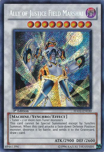Ally of Justice Field Marshal [HA02-EN030] Secret Rare - Josh's Cards