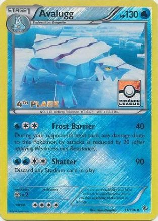 Avalugg (Pokemon League) [4th Place] 031/106 - League & Championship Cards Reverse Holofoil