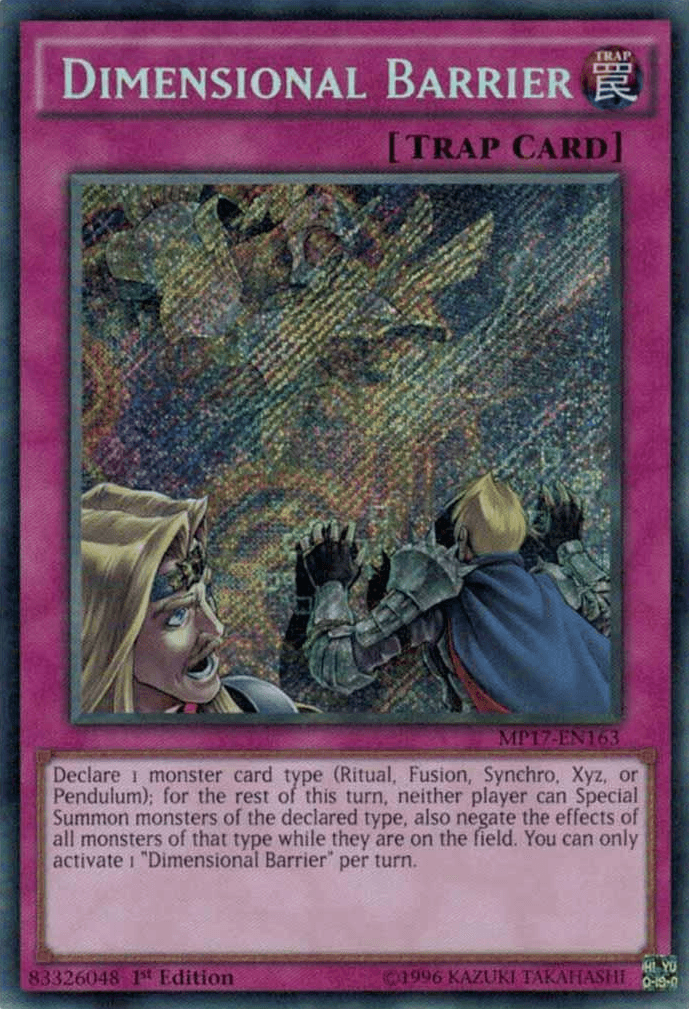 Dimensional Barrier [MP17-EN163] Secret Rare - Josh's Cards