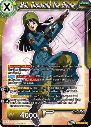 Mai, Opposing the Divine (BT16-073) [Realm of the Gods] Parallel Foil