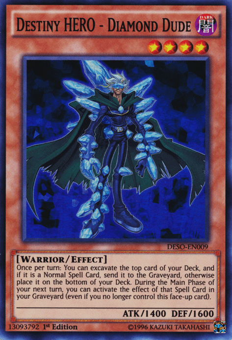 Destiny HERO - Diamond Dude [DESO-EN009] Super Rare - Josh's Cards