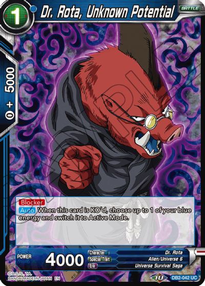 Dr. Rota, Unknown Potential (Reprint) (DB2-042) [Battle Evolution Booster] Parallel Foil
