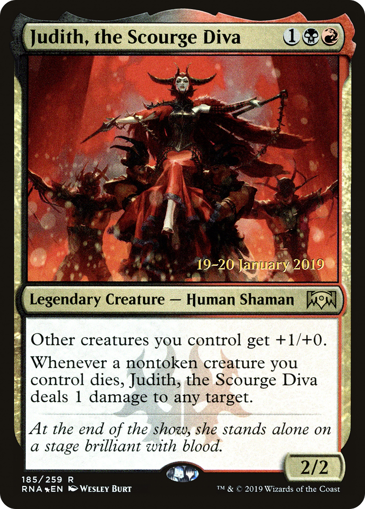 Judith, the Scourge Diva (PRE-185S) - Ravnica Allegiance Promos Foil