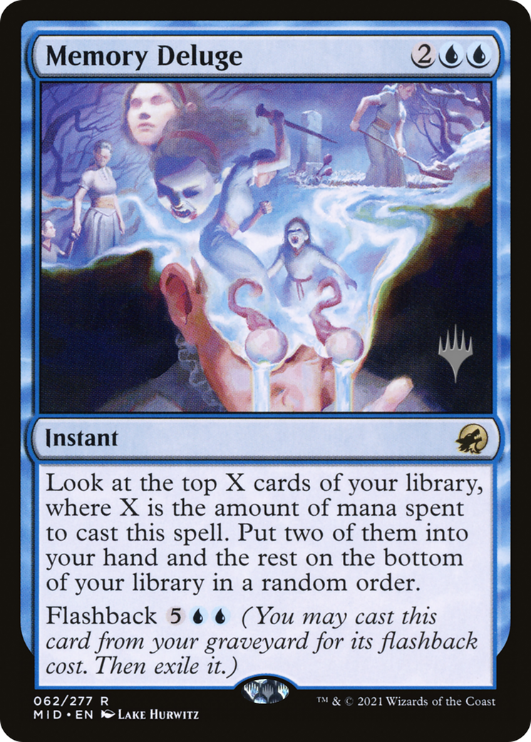 Memory Deluge (PPMID-62P) - Innistrad: Midnight Hunt Promos