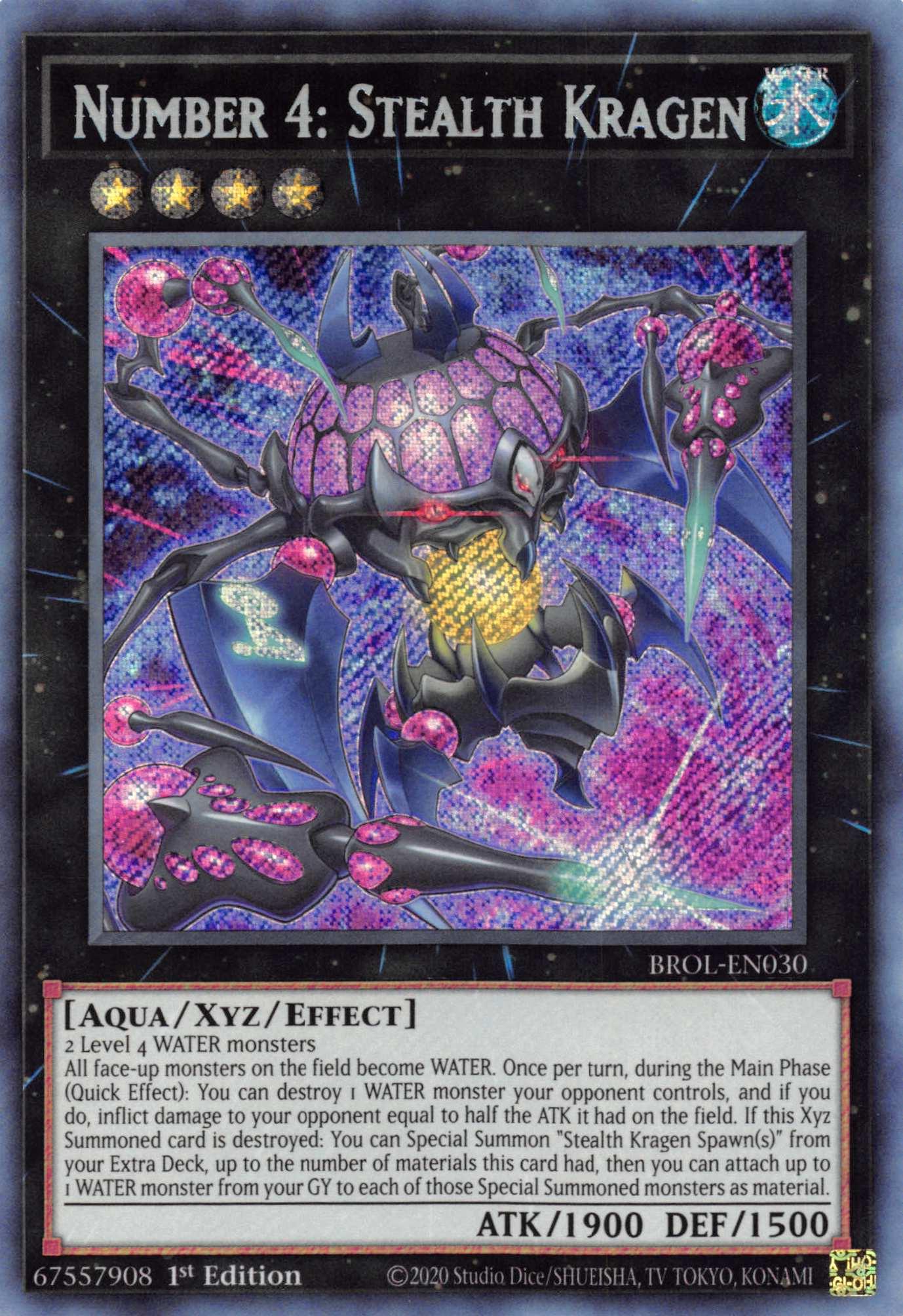 Number 4: Stealth Kragen [BROL-EN030] Secret Rare - Josh's Cards