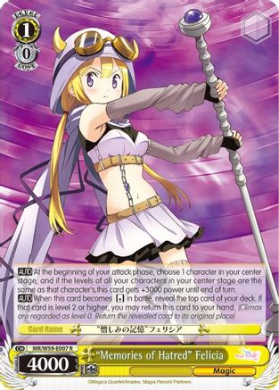 "Memories of Hatred" Felicia (MR/W59-E007 R) - Magia Record: Puella Magi Madoka Magica [Side Story] (Mobile)