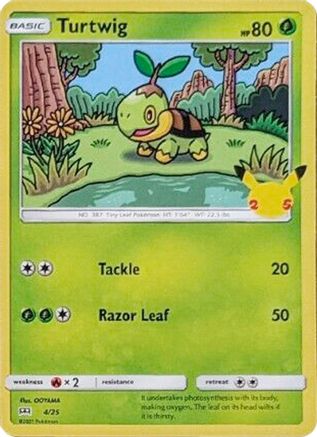 Turtwig 004/25 - McDonalds 25th Anniversary Promos Holofoil