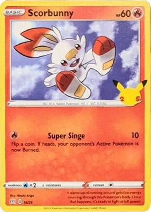 Scorbunny 016/25 - McDonalds 25th Anniversary Promos Holofoil
