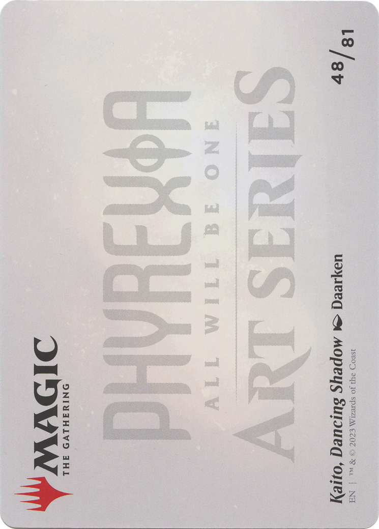 Kaito, Dancing Shadow // Kaito, Dancing Shadow (AONE-048) - Phyrexia: All Will Be One Art Series (Borderless) Foil
