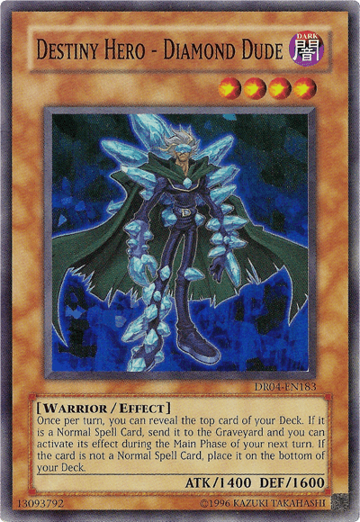 Destiny HERO - Diamond Dude [DR04-EN183] Super Rare - Josh's Cards