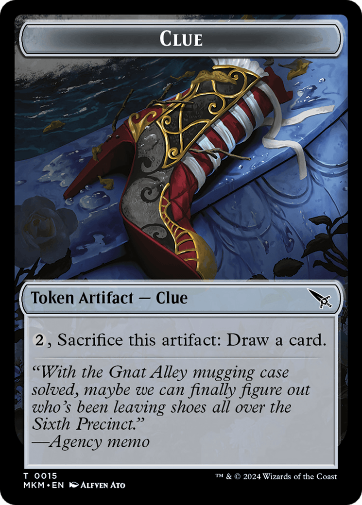 Clue (0015) // A 0042 Double-Sided Token [Murders at Karlov Manor Tokens] - Josh's Cards