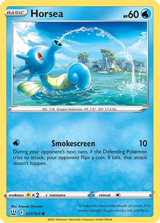 Horsea 031/163 - SWSH05 Battle Styles Reverse Holofoil