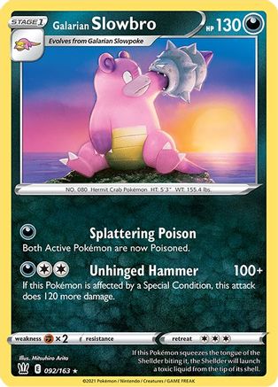 Galarian Slowbro 092/163 - SWSH05 Battle Styles Reverse Holofoil