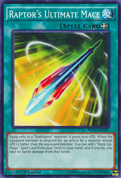 Raptor's Ultimate Mace [MP16-EN145] Common - Josh's Cards