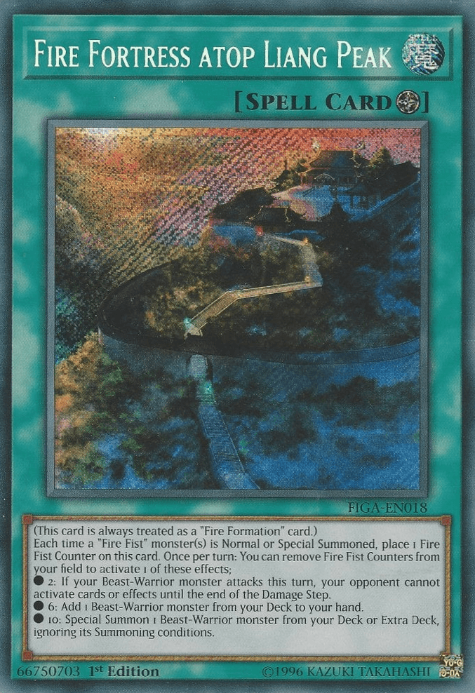 Fire Fortress atop Liang Peak [FIGA-EN018] Secret Rare - Josh's Cards