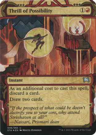 Thrill of Possibility (Foil Etched) (STA-046) - Strixhaven Mystical Archive (Borderless) Foil
